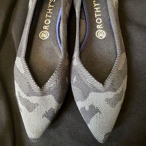 Rothys camouflage grey flats